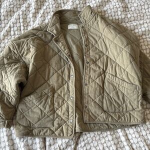 Z Supply Quilted Olive Green Jacket